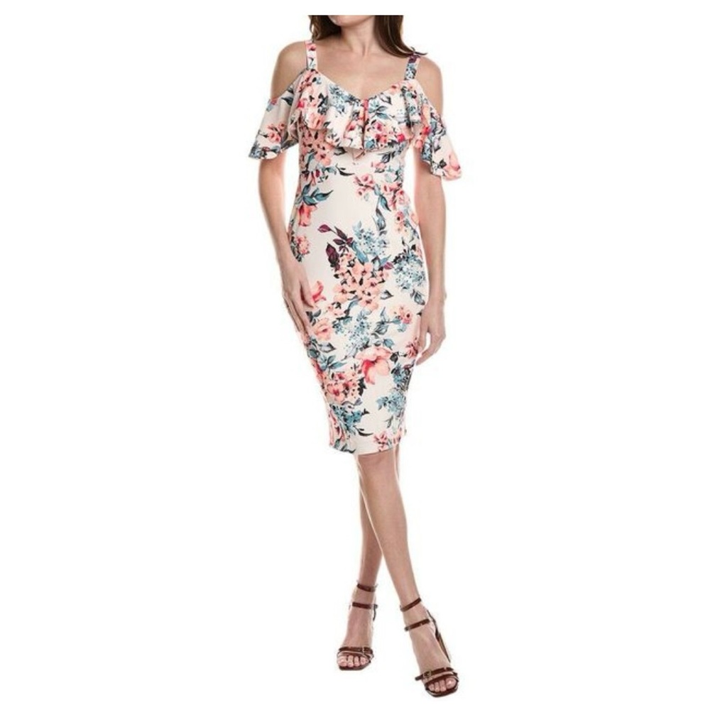 RACHEL Rachel Roy Women’s Midi Dress with Cold Shoulders